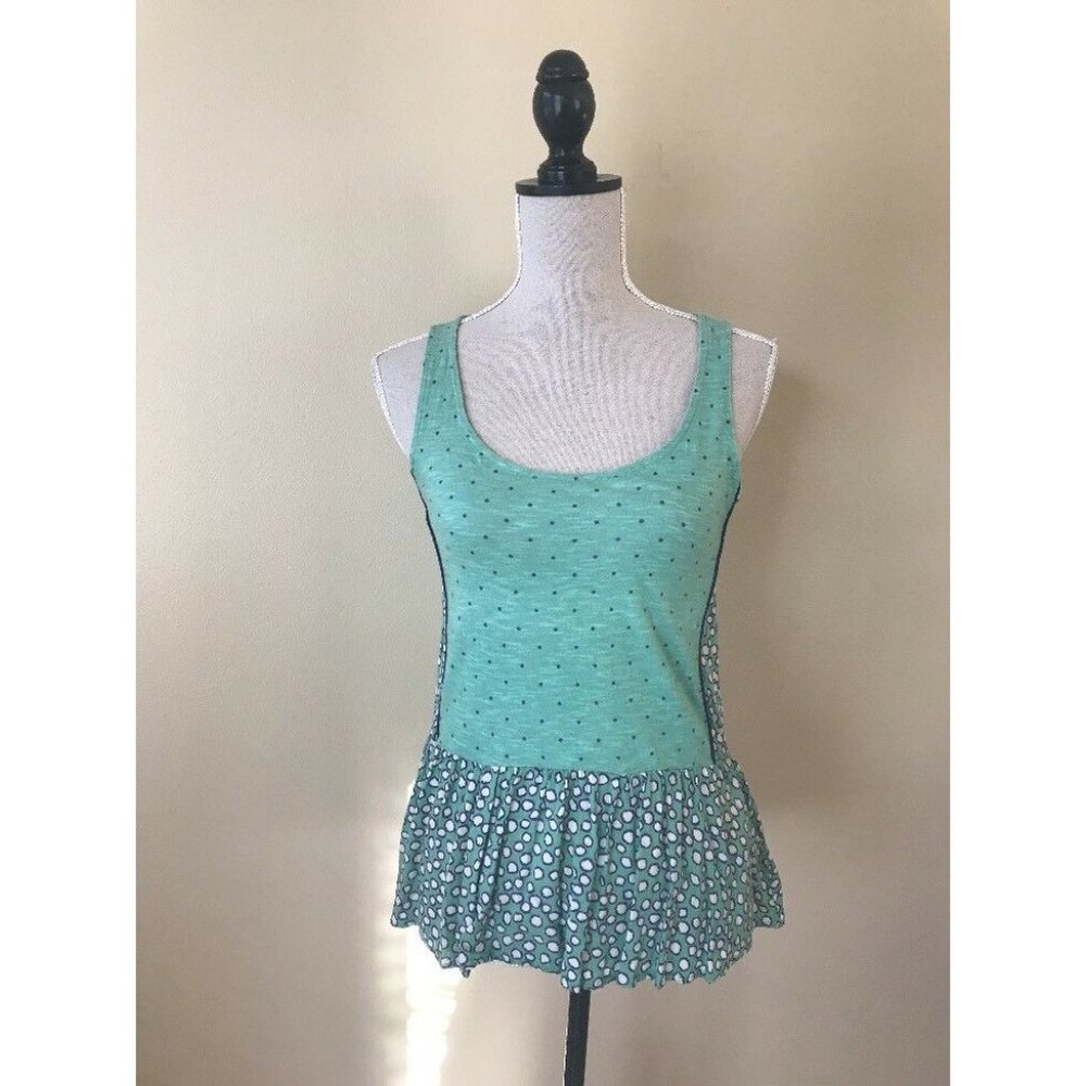Postmark Anthropologie Peplum tank Diamond Circle